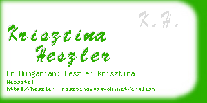 krisztina heszler business card